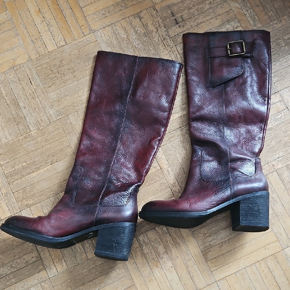 Lucky Brand Burgundy Heeled Boots